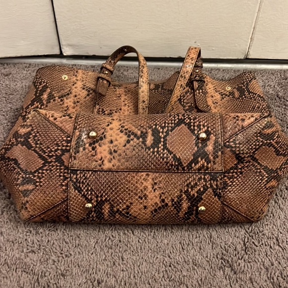 Ann Taylor Snakeskin-Embossed Leather Tote Bag - Picture 5 of 5